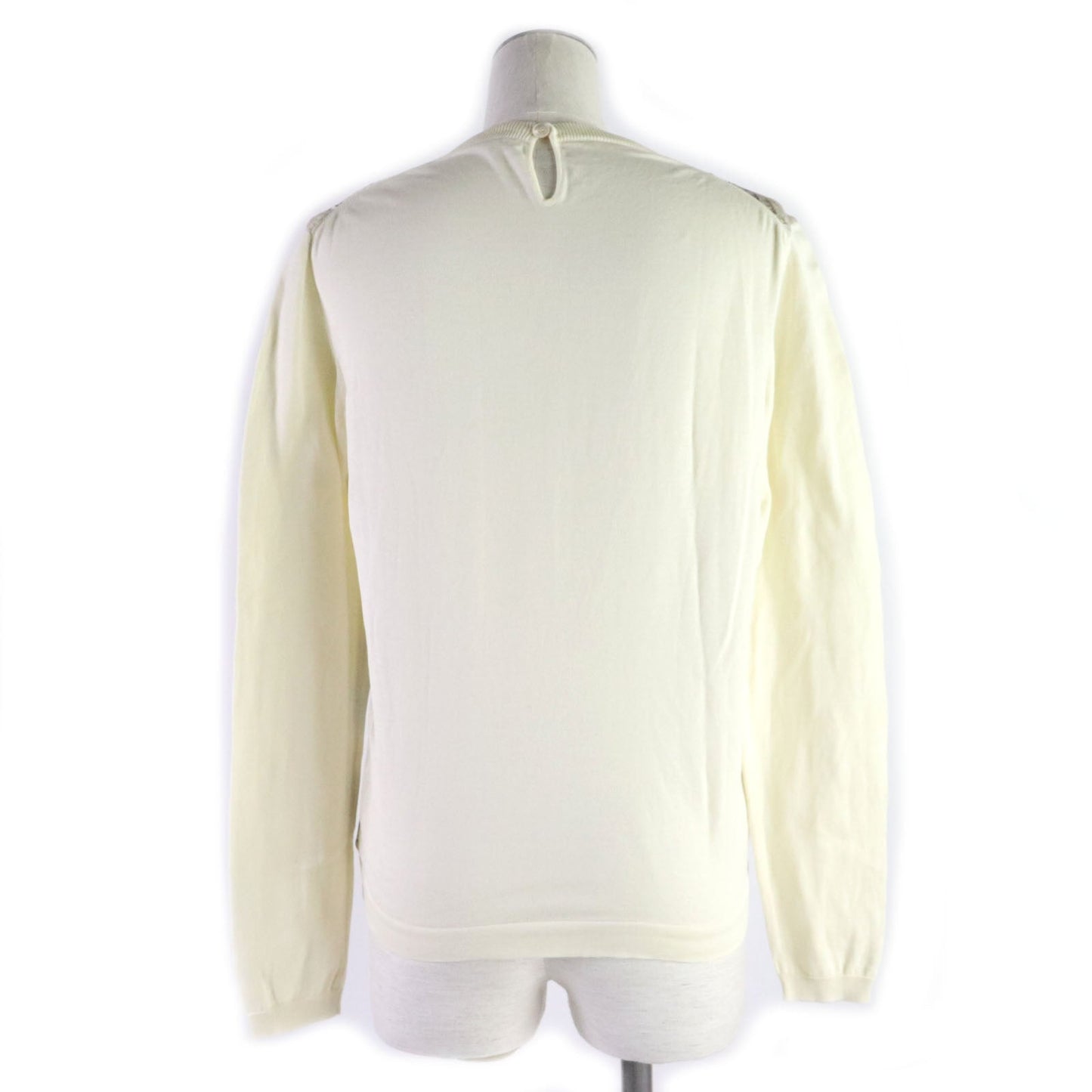 HERMES knit silk Ivory Multi CAVALERIE FRANCAISE