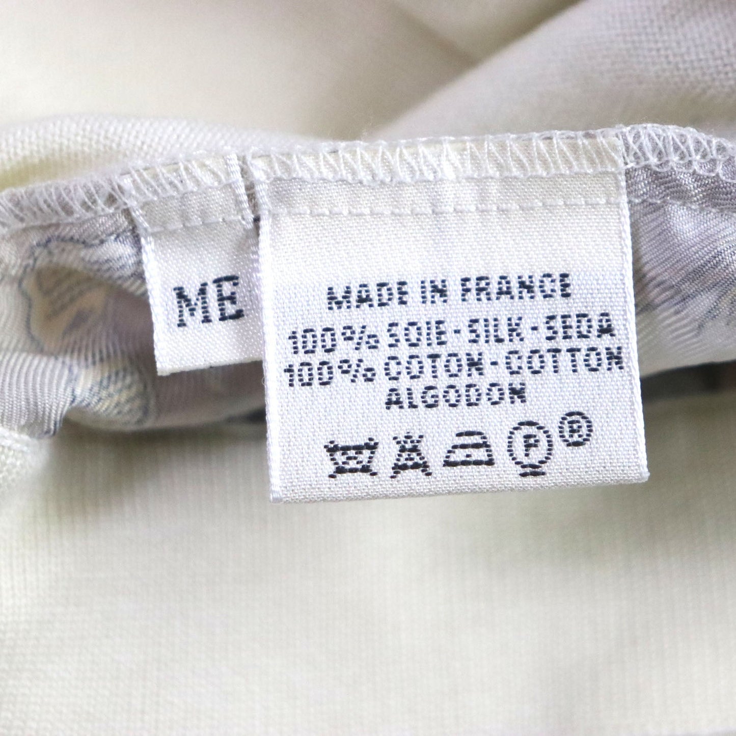 HERMES knit silk Ivory Multi CAVALERIE FRANCAISE