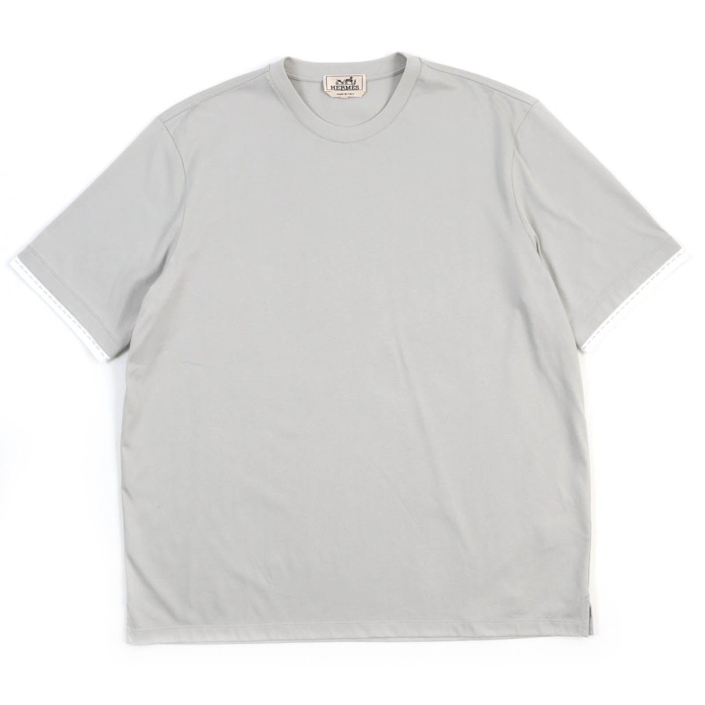 HERMES Short sleeve T-shirt cotton Light gray L