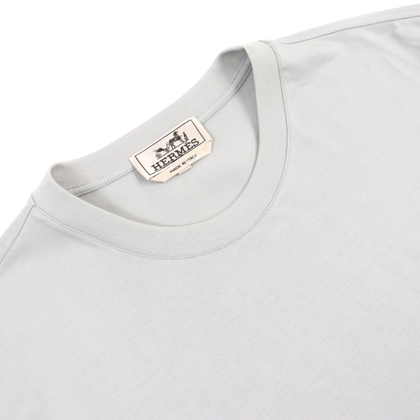 HERMES Short sleeve T-shirt cotton Light gray L