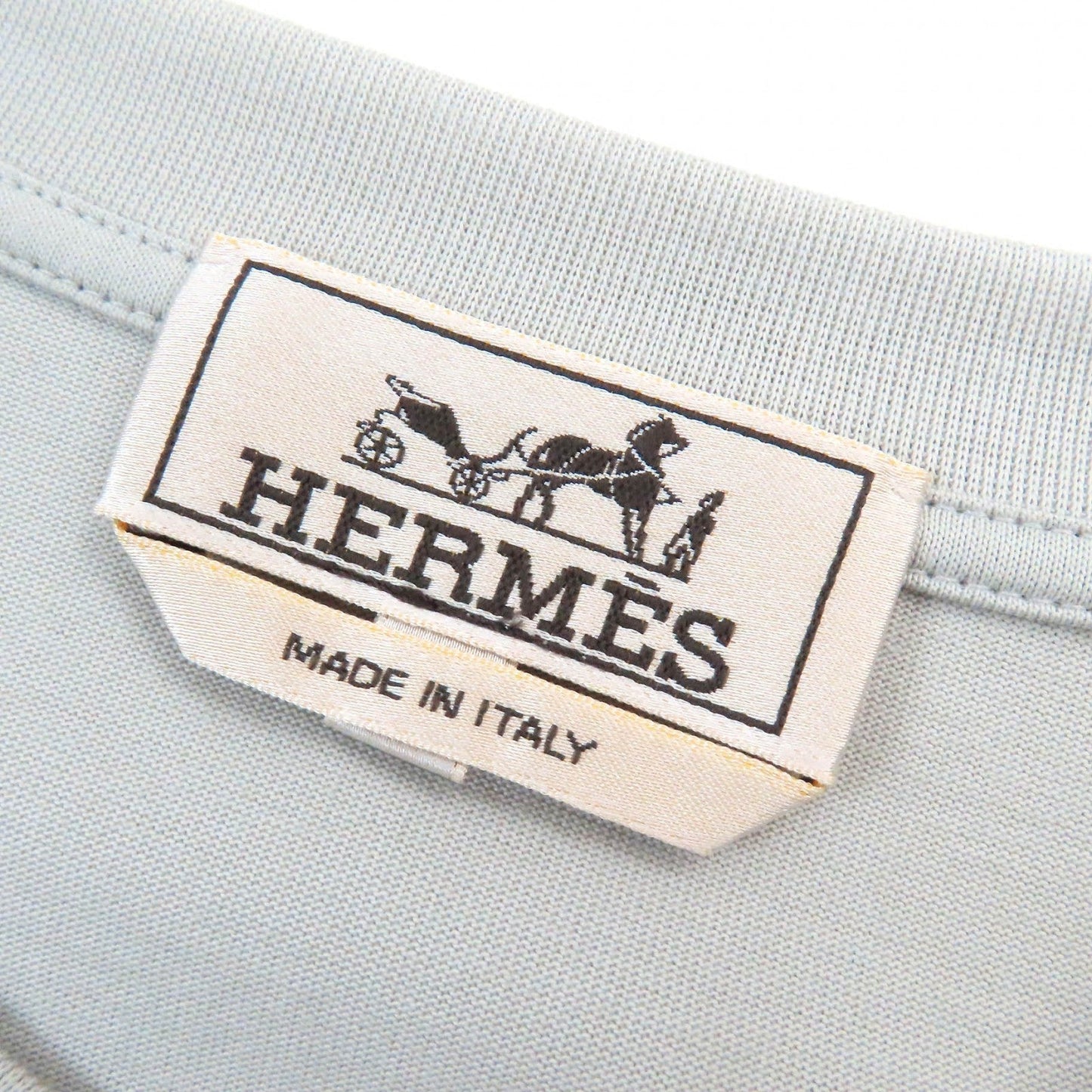HERMES Short sleeve T-shirt cotton Light gray L