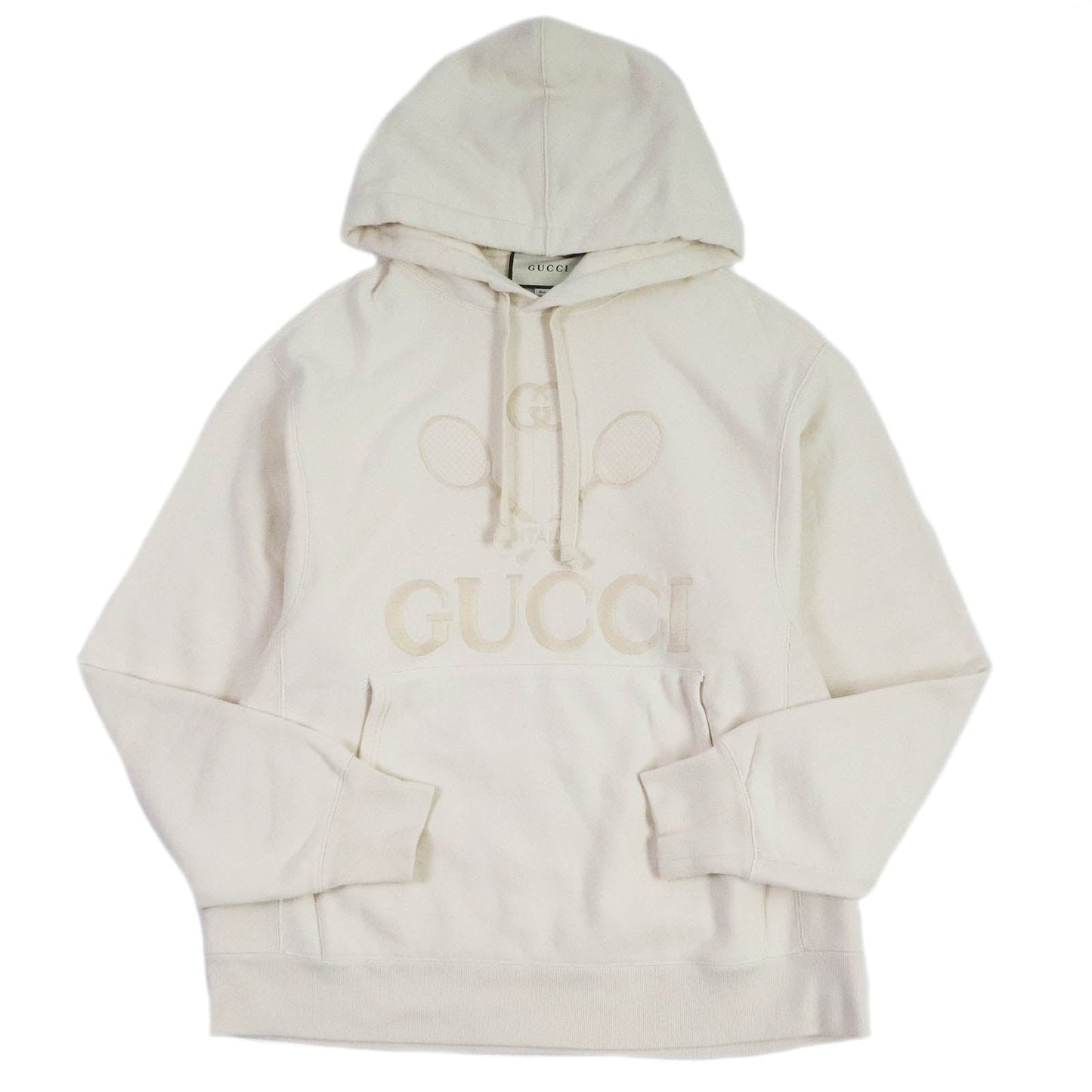 GUCCI Hoodie 560502 cotton Ivory TENNIS S