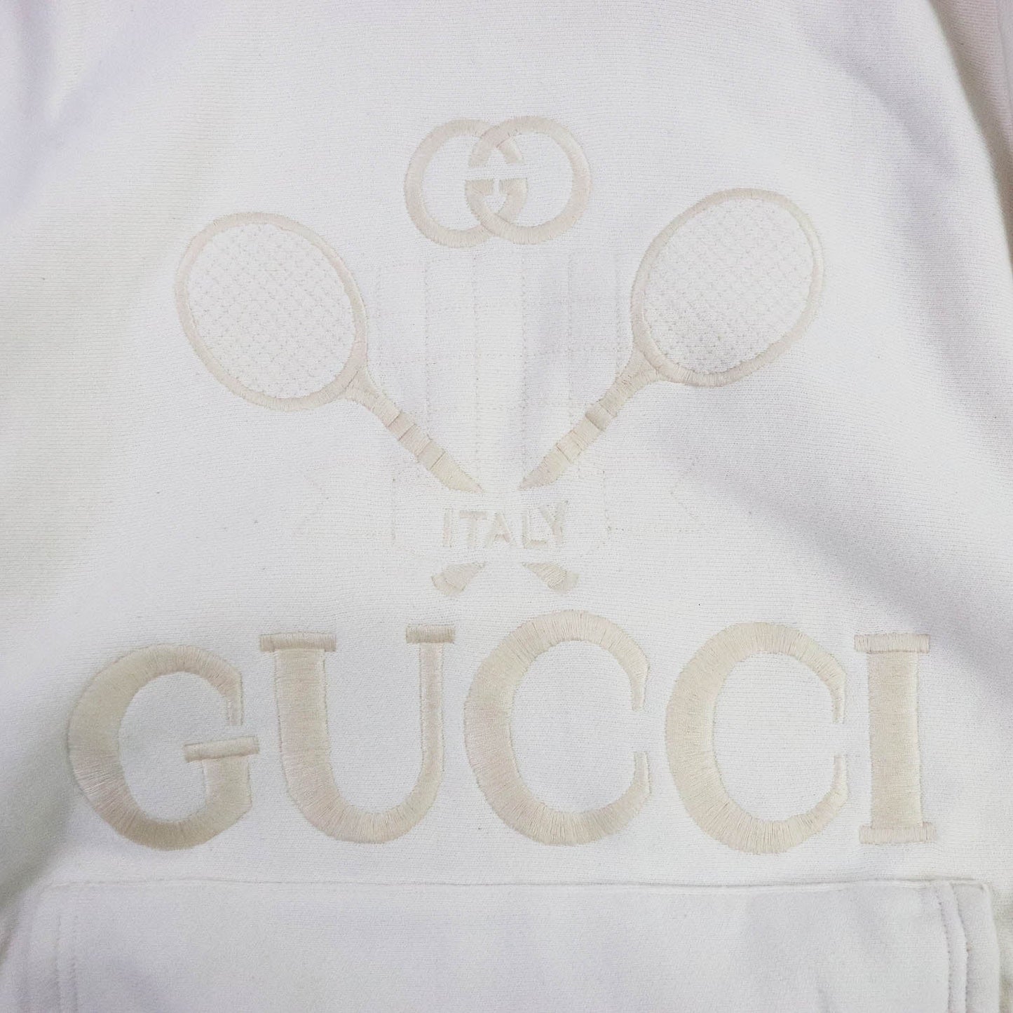 GUCCI Hoodie 560502 cotton Ivory TENNIS S