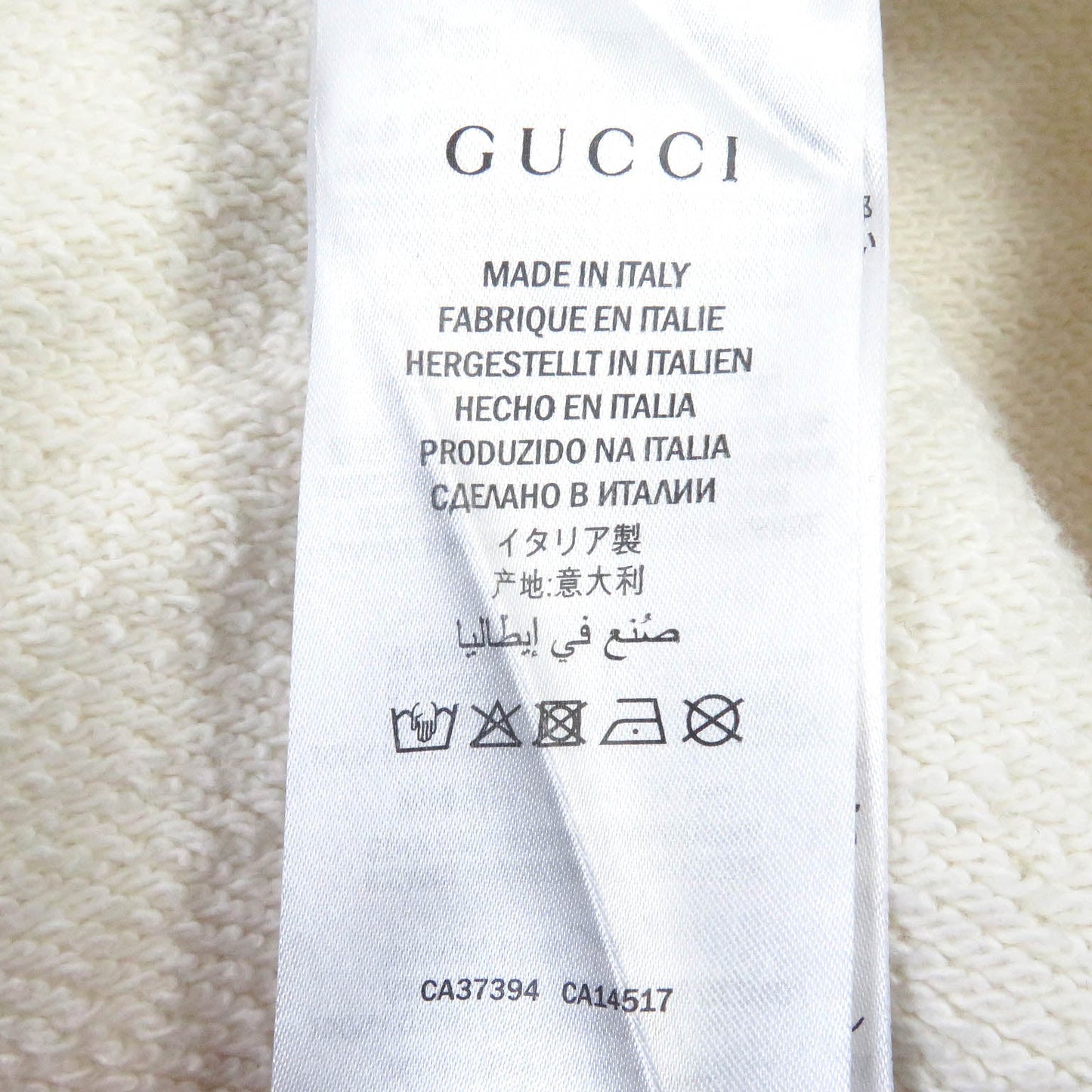 GUCCI Hoodie 560502 cotton Ivory TENNIS S