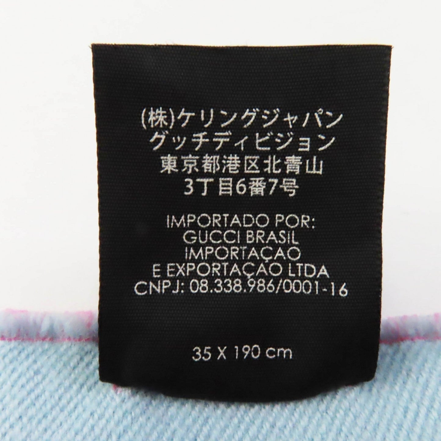 GUCCI Scarf 505395 Main: 91% wool, Main: 9% silk Pink light blue Women Used