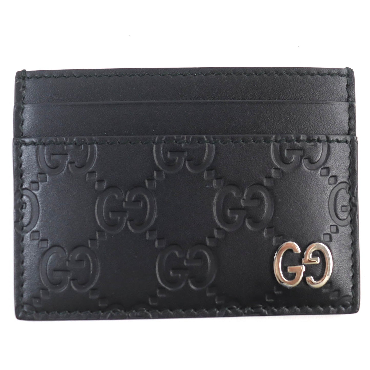 GUCCI Card Case 473927 leather black