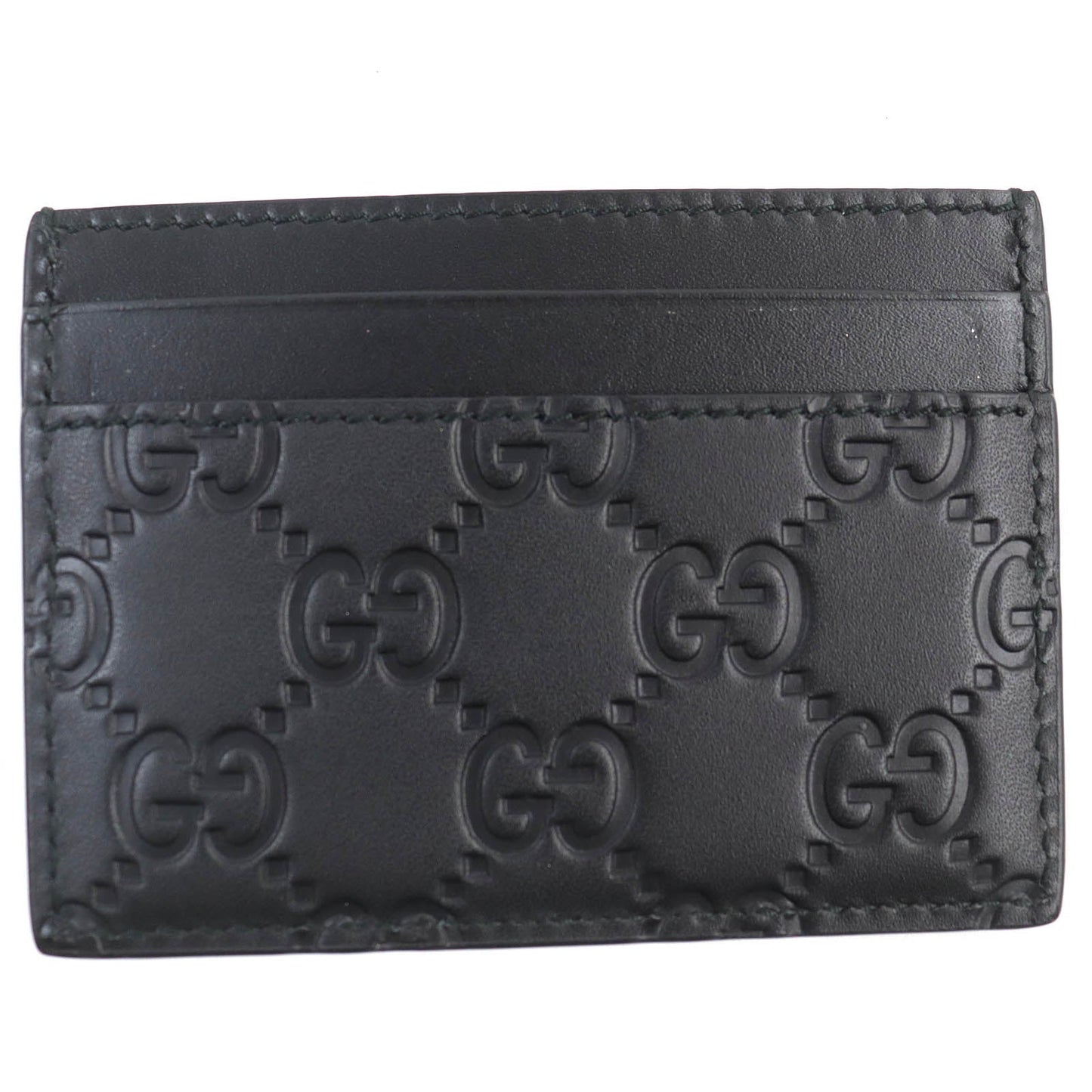 GUCCI Card Case 473927 leather black