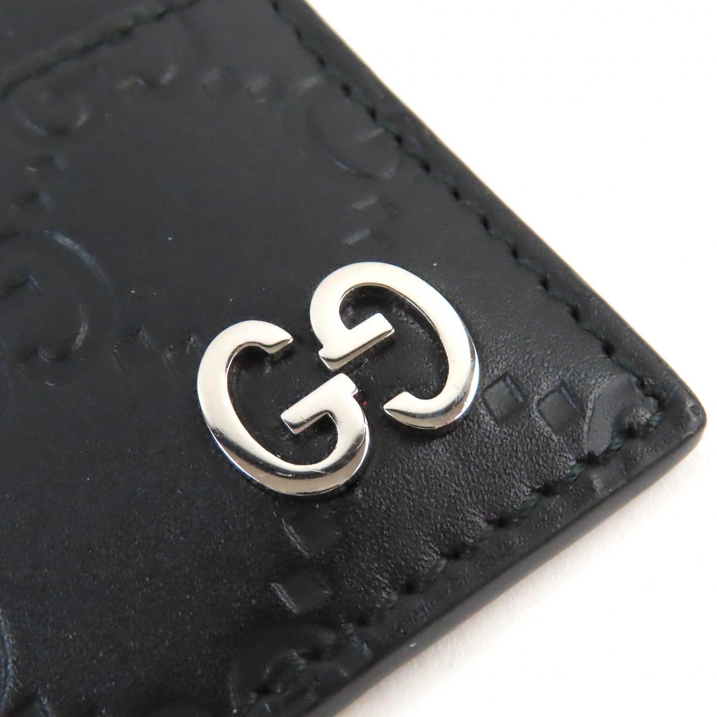 GUCCI Card Case 473927 leather black