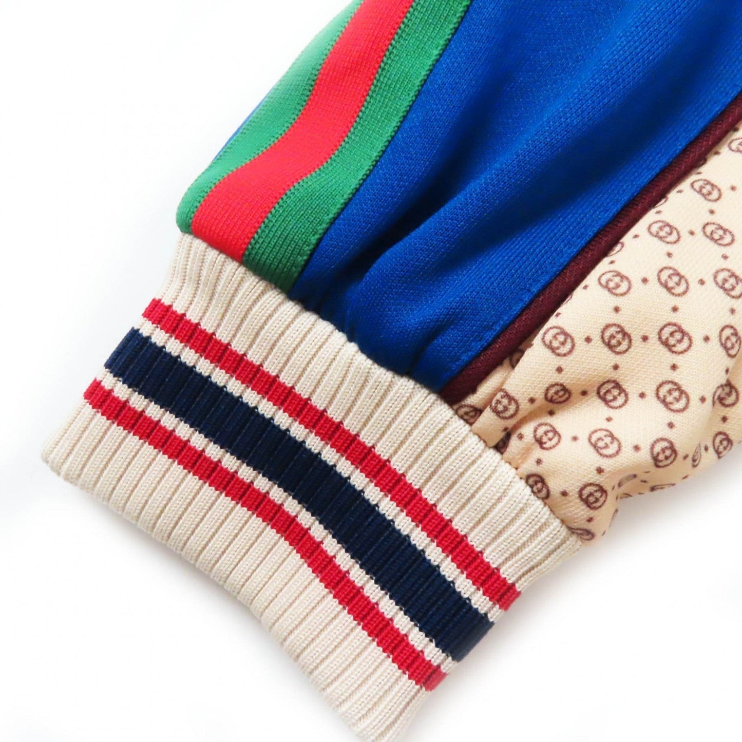 GUCCI 655196 Outer: 55% polyester, Outer: 45% cotton, Lining: 100% cotton, Part: 100% polyester, Trimming: 93% polyester, 5% nylon, 2% polyurethane, Trimming 2: 100% nylon Multi Interlocking G print jersey jacket Women M Used