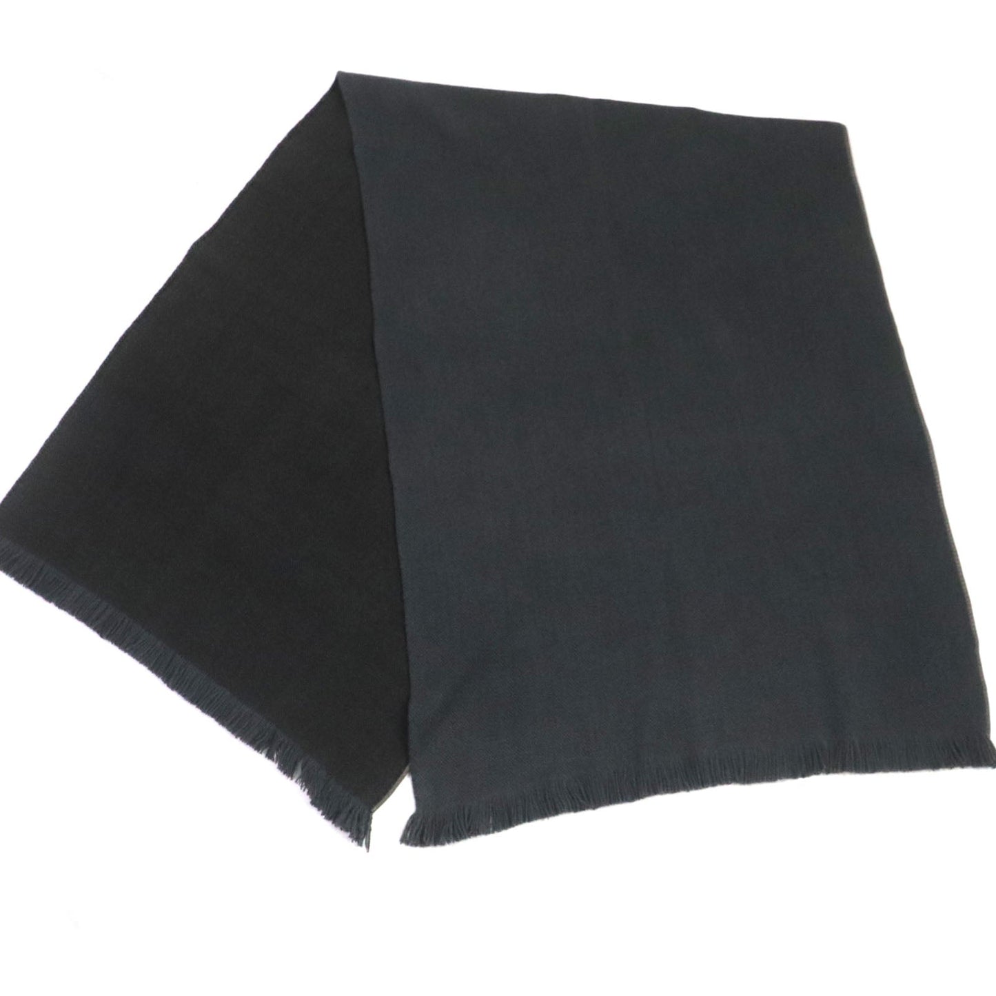 HERMES Scarf Part: Leather, Main: 100% YAK gray mens Used