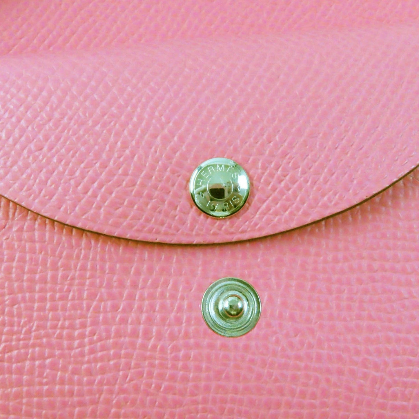 HERMES Coin case Epsom Rose azare Calvi duo