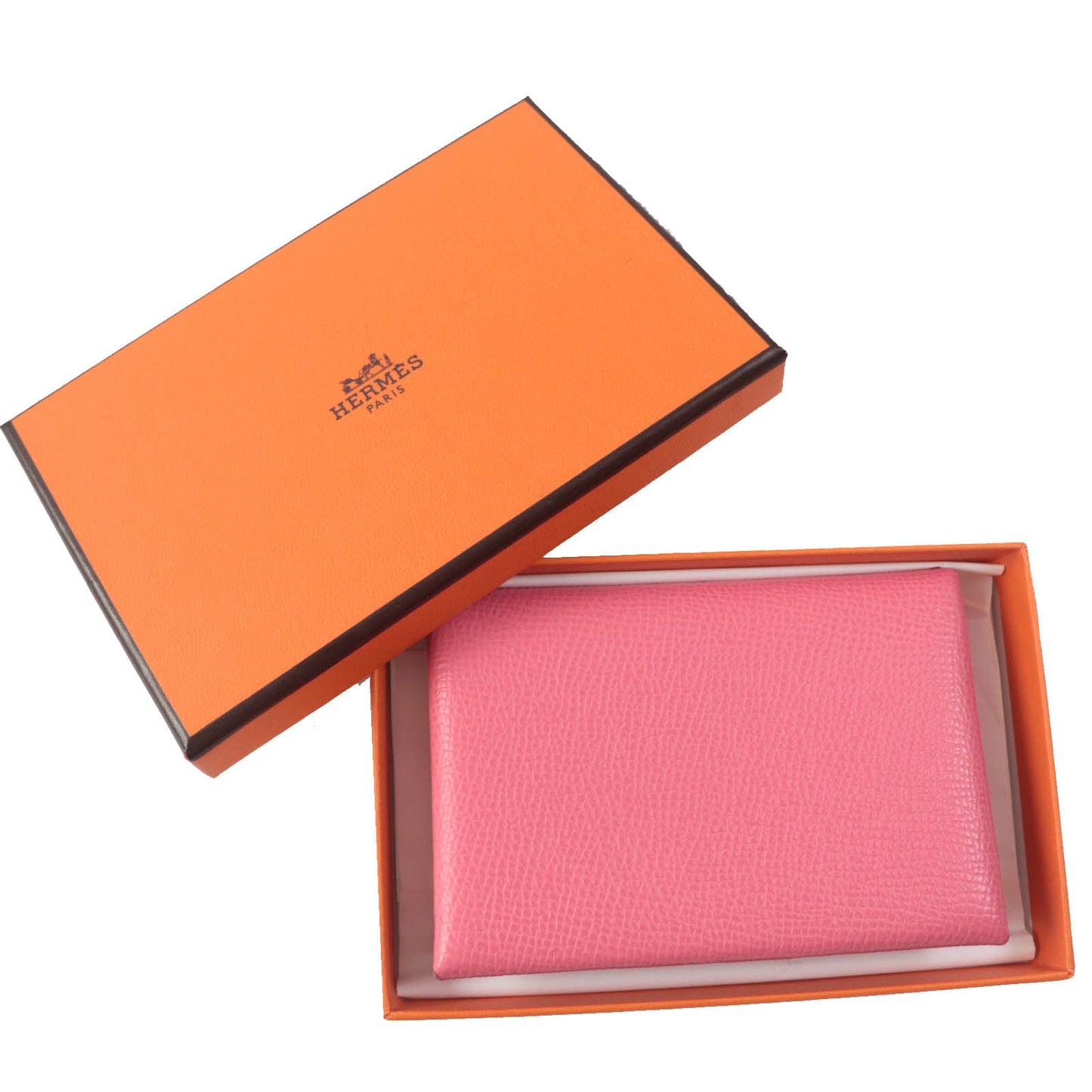 HERMES Coin case Epsom Rose azare Calvi duo