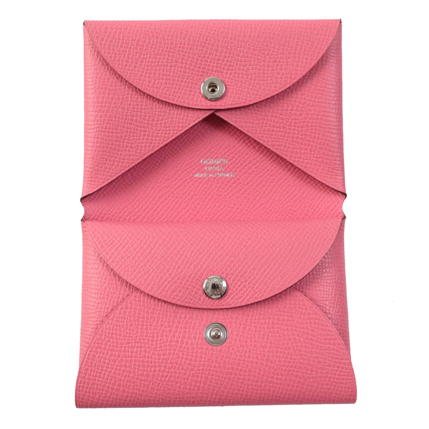 HERMES Coin case Epsom Rose azare Calvi duo