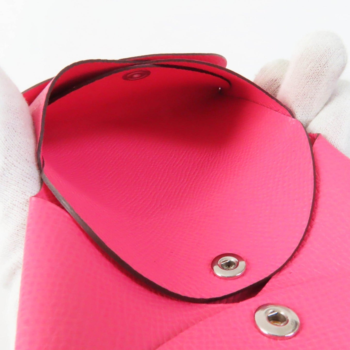 HERMES Coin case Epsom Rose azare Calvi duo