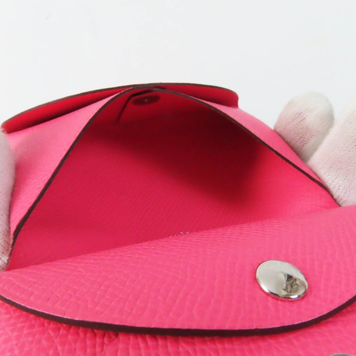 HERMES Coin case Epsom Rose azare Calvi duo
