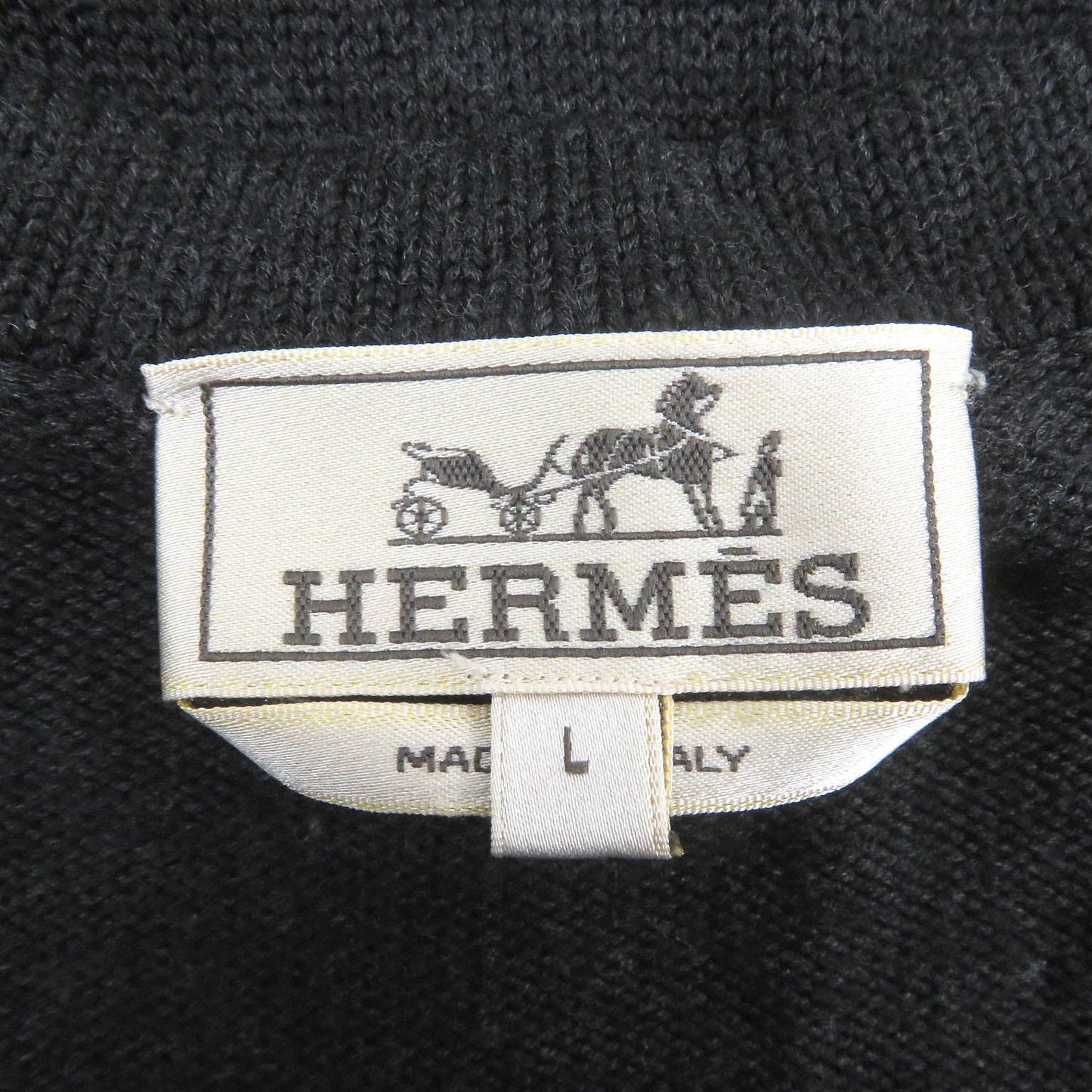 HERMES sweater wool Dark gray L