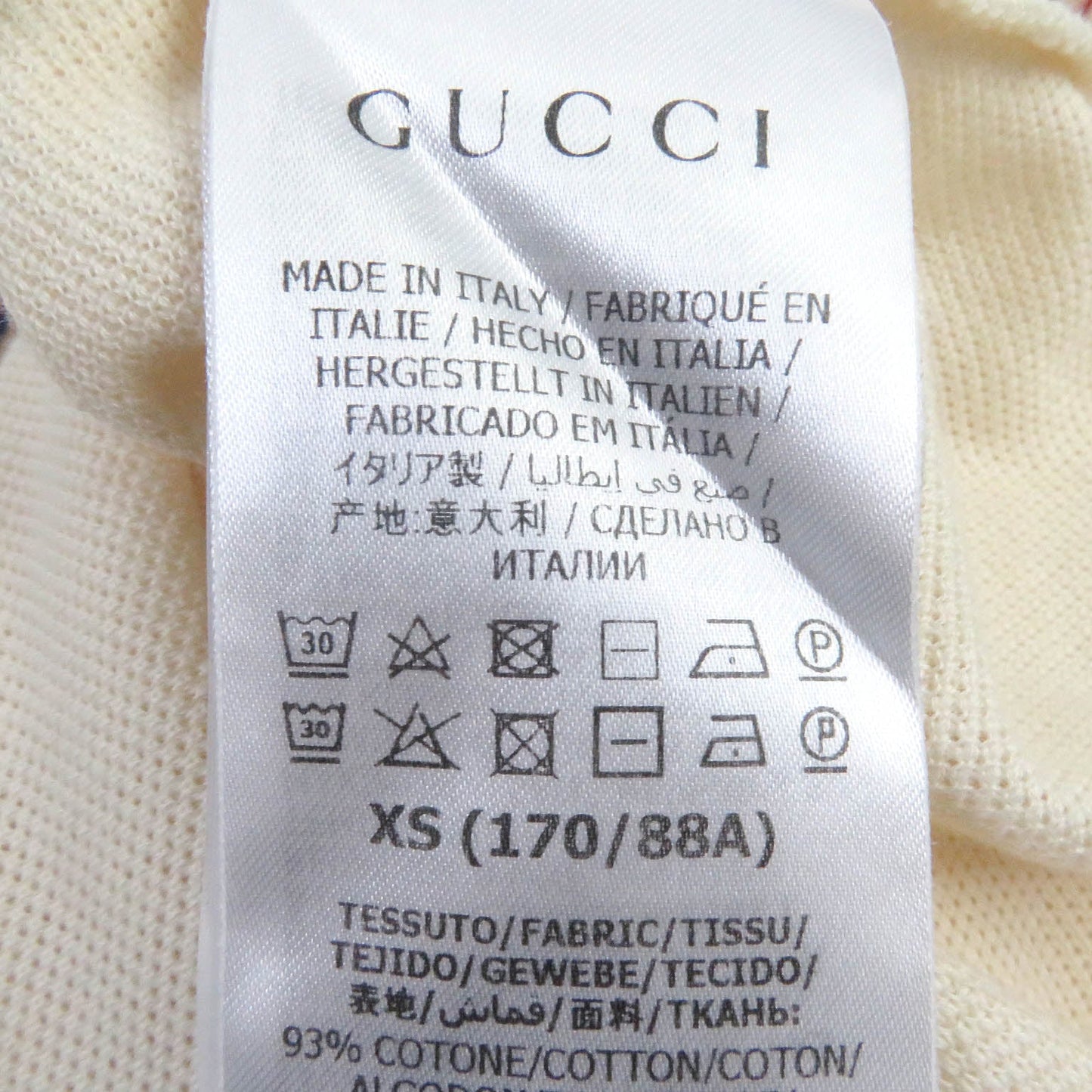GUCCI Short sleeve polo shirt 625320 cotton light beige XS