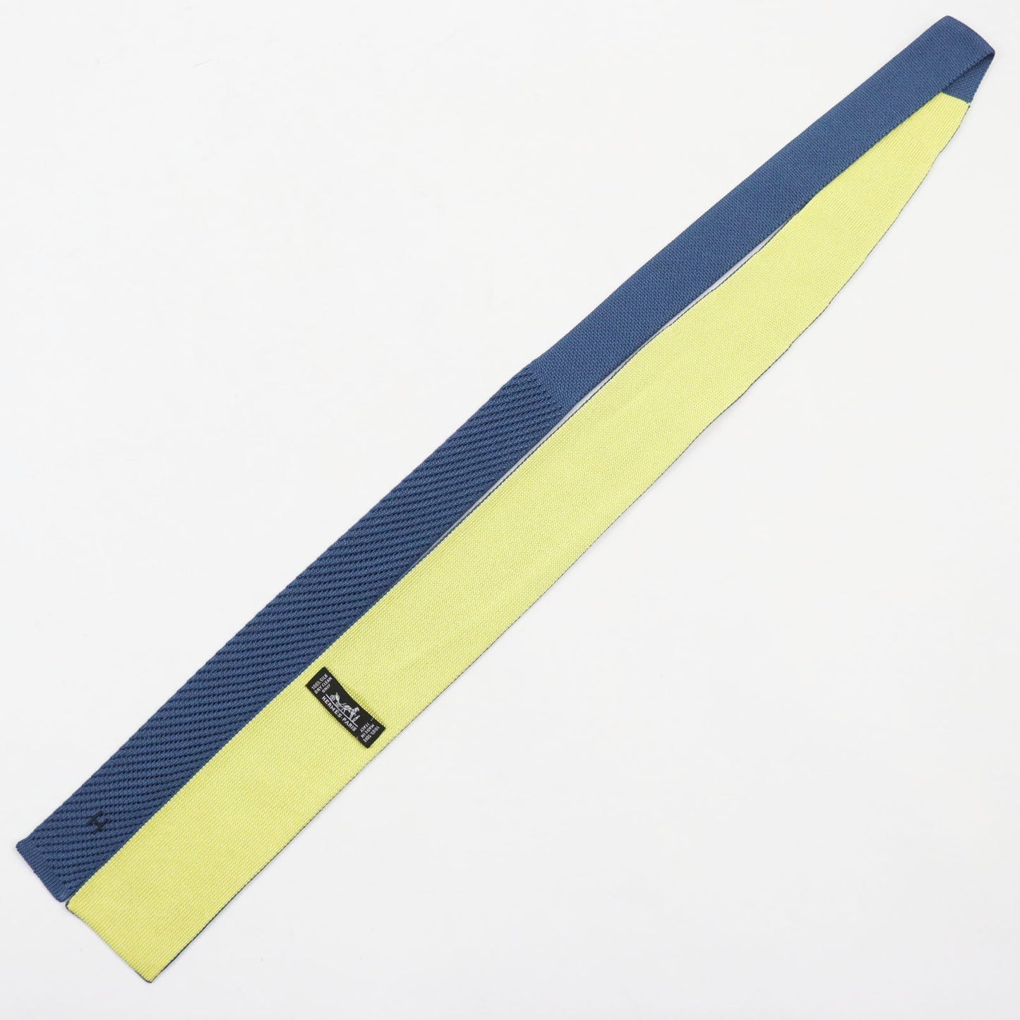 HERMES tie silk Blue yellow