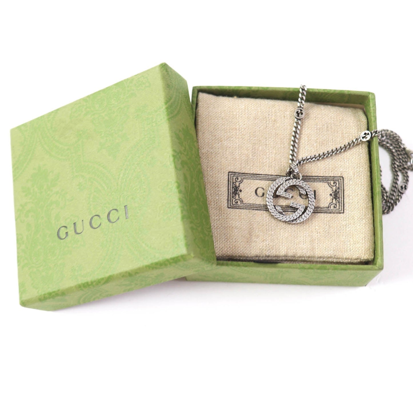 GUCCI Necklace 678651 AG925 Silver Interlocking G