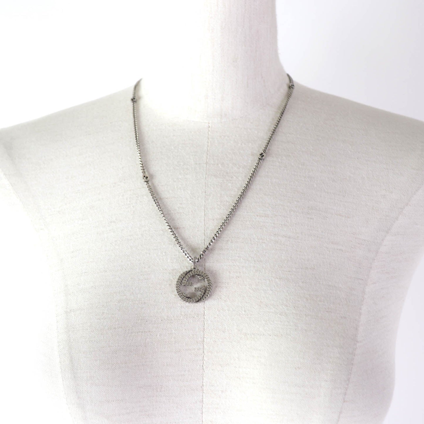 GUCCI Necklace 678651 AG925 Silver Interlocking G