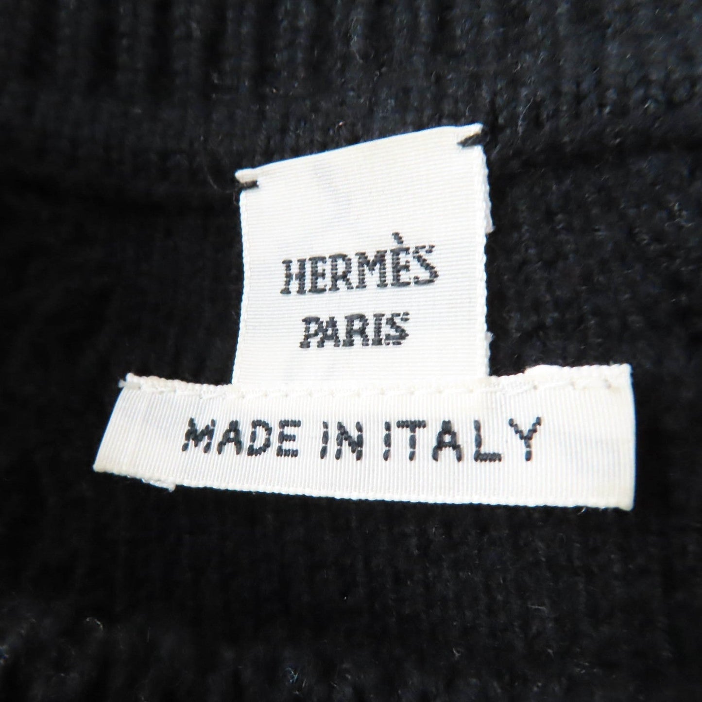 HERMES knit 2H2644D6 wool black 34