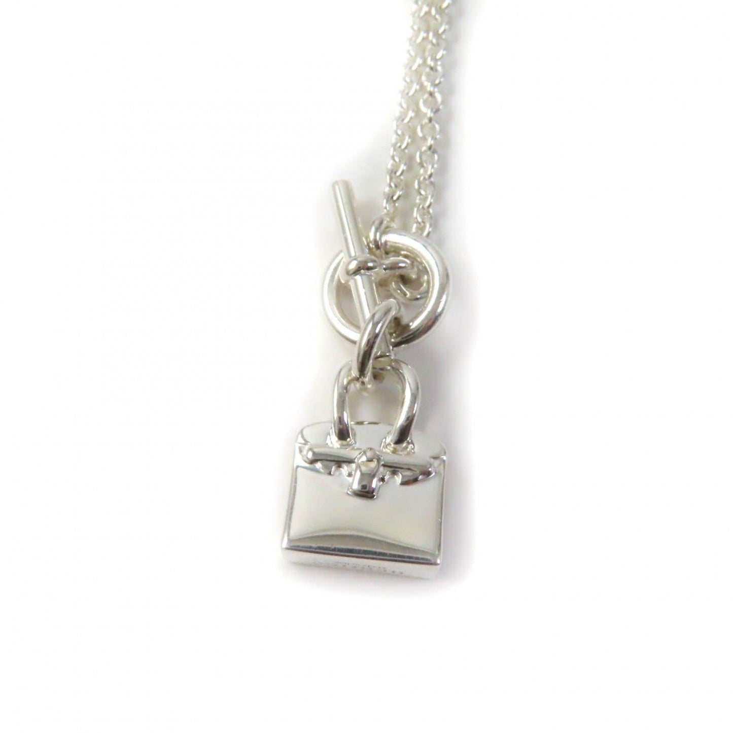 HERMES Necklace SV925 Silver Amulet Birkin