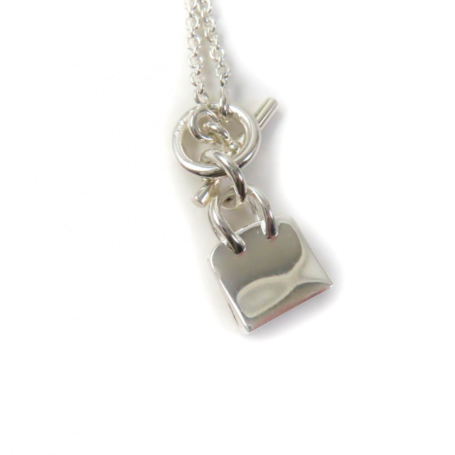 HERMES Necklace SV925 Silver Amulet Birkin
