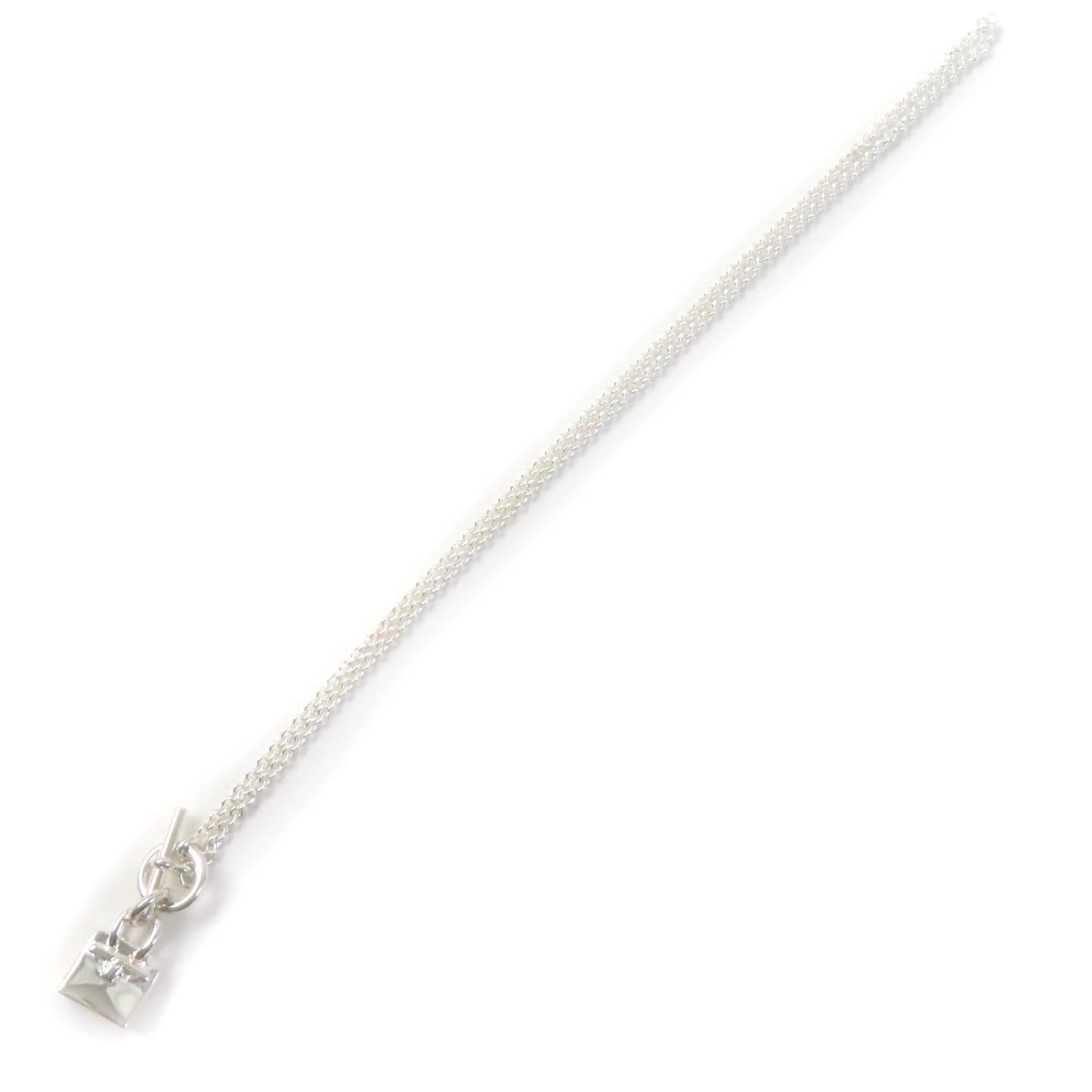 HERMES Necklace SV925 Silver Amulet Birkin