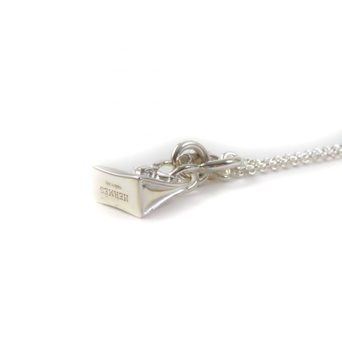 HERMES Necklace SV925 Silver Amulet Birkin
