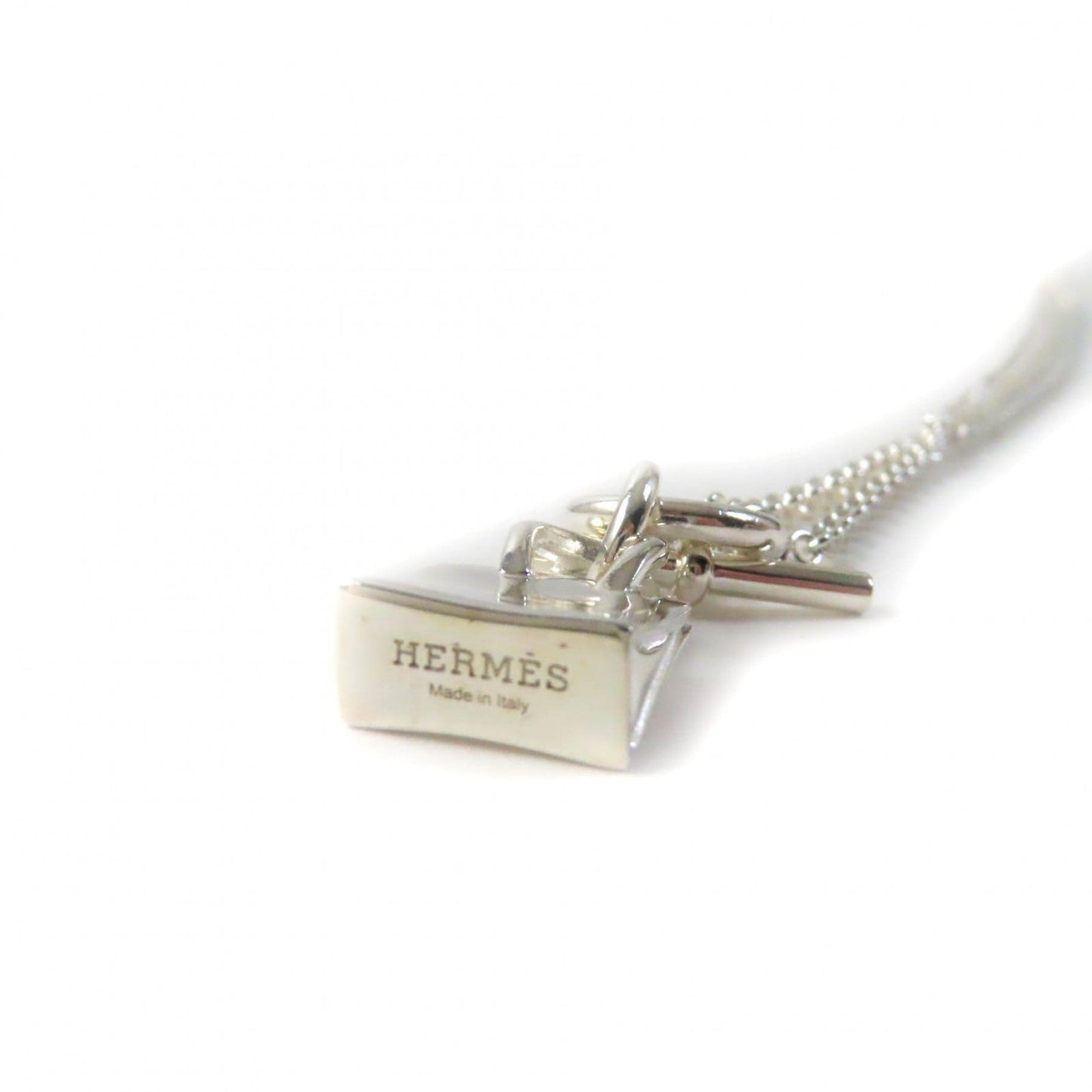 HERMES Necklace SV925 Silver Amulet Birkin
