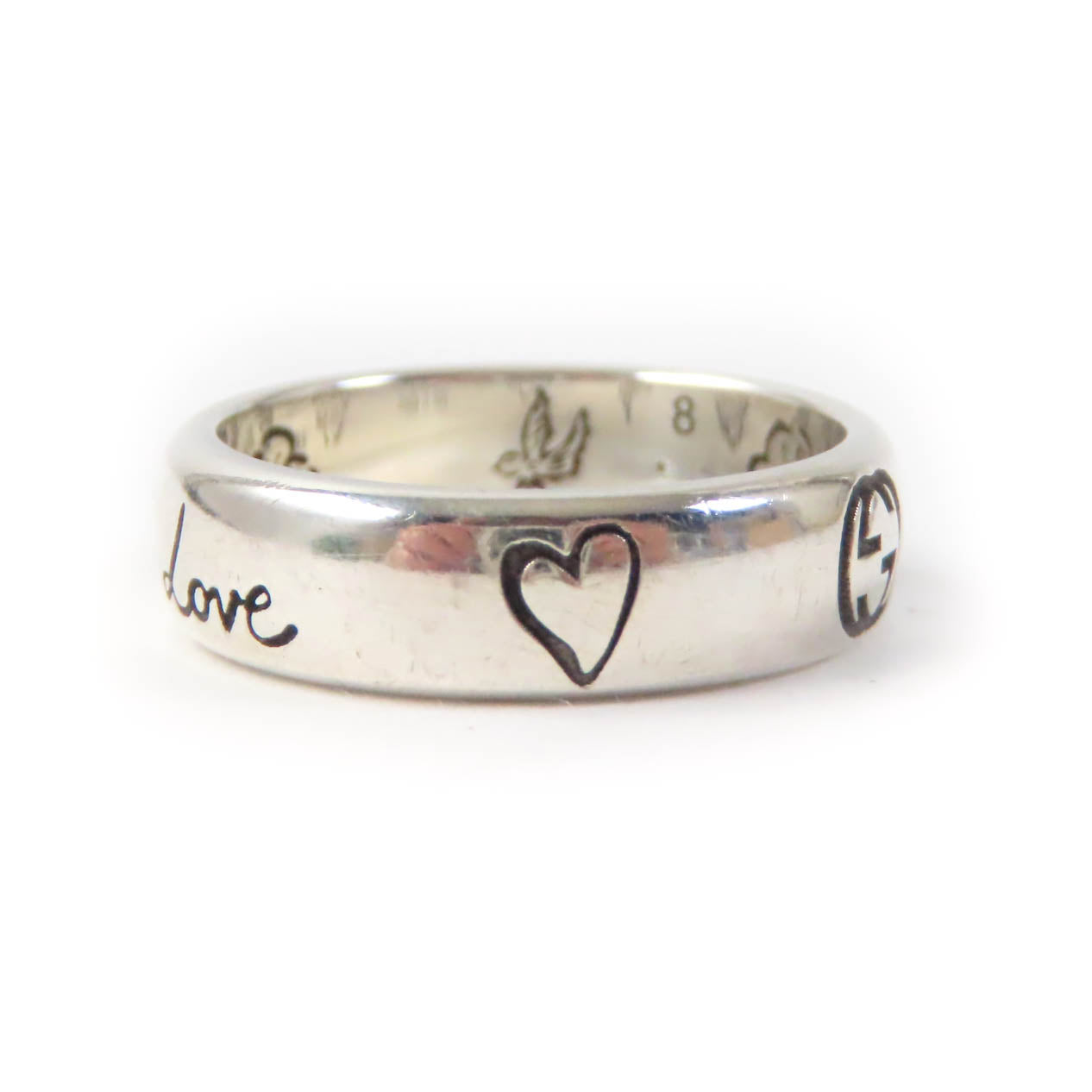 GUCCI Ring 455247 AG925 Silver BLIND FOR LOVE 8