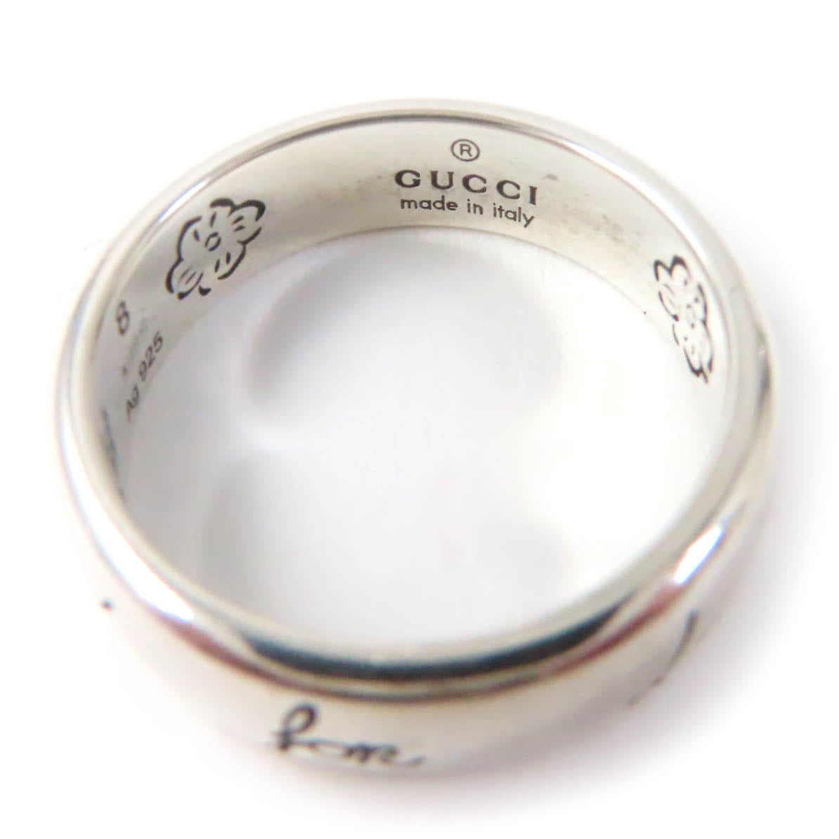 GUCCI Ring 455247 AG925 Silver BLIND FOR LOVE 8