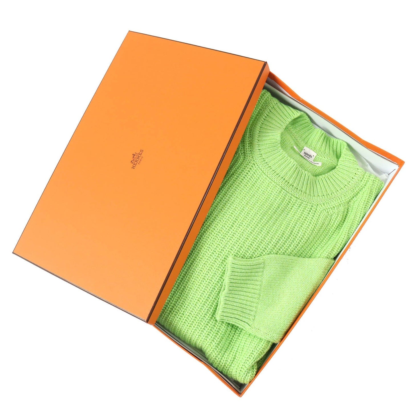 HERMES knit cashmere green 36