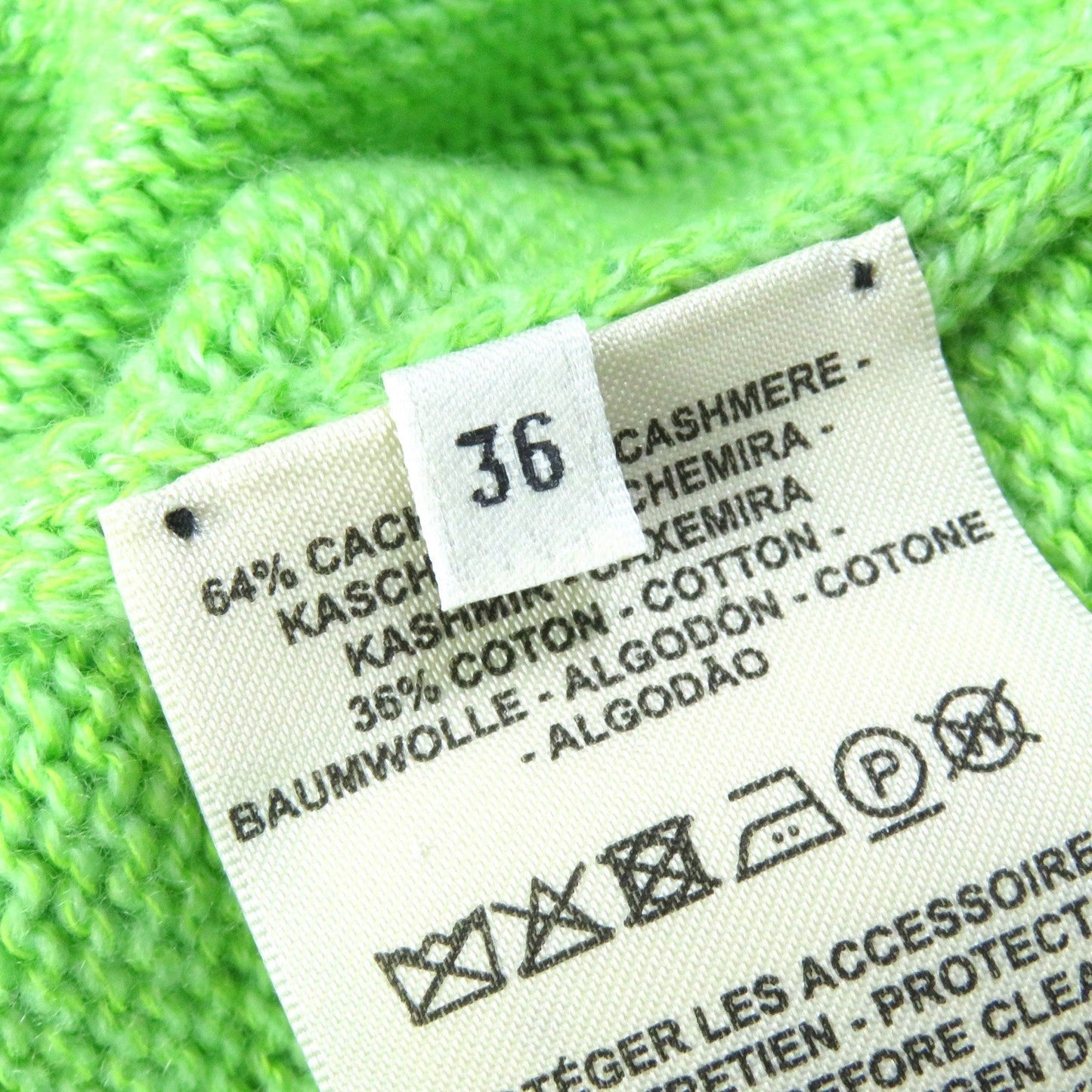 HERMES knit cashmere green 36