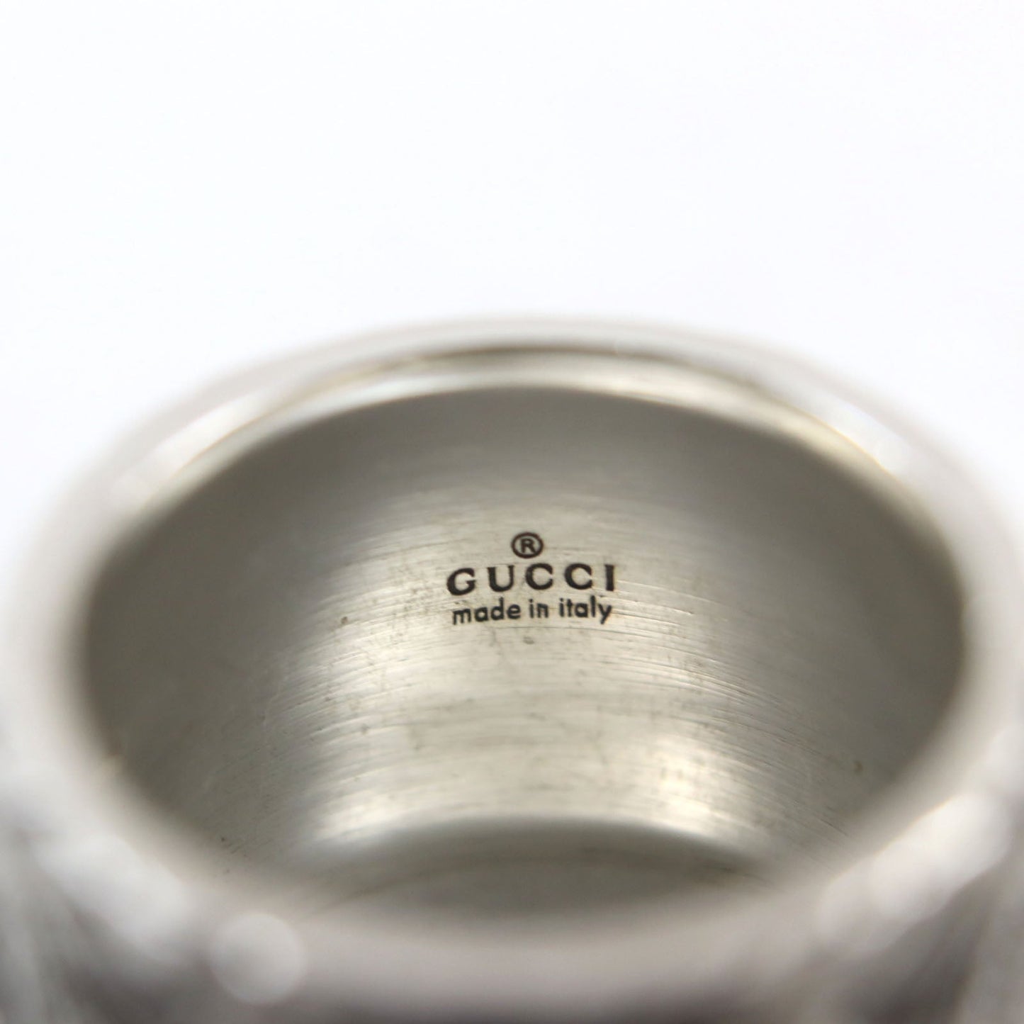 GUCCI Ring 433573 AG925 Silver Cat Head Arabesque Garden