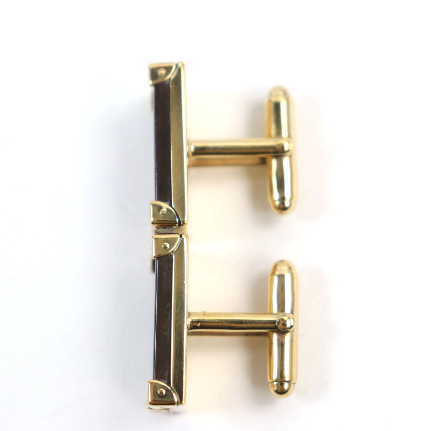 LOUIS VUITTON cuffs AG925 Brown gold Button de Manchette Signiture