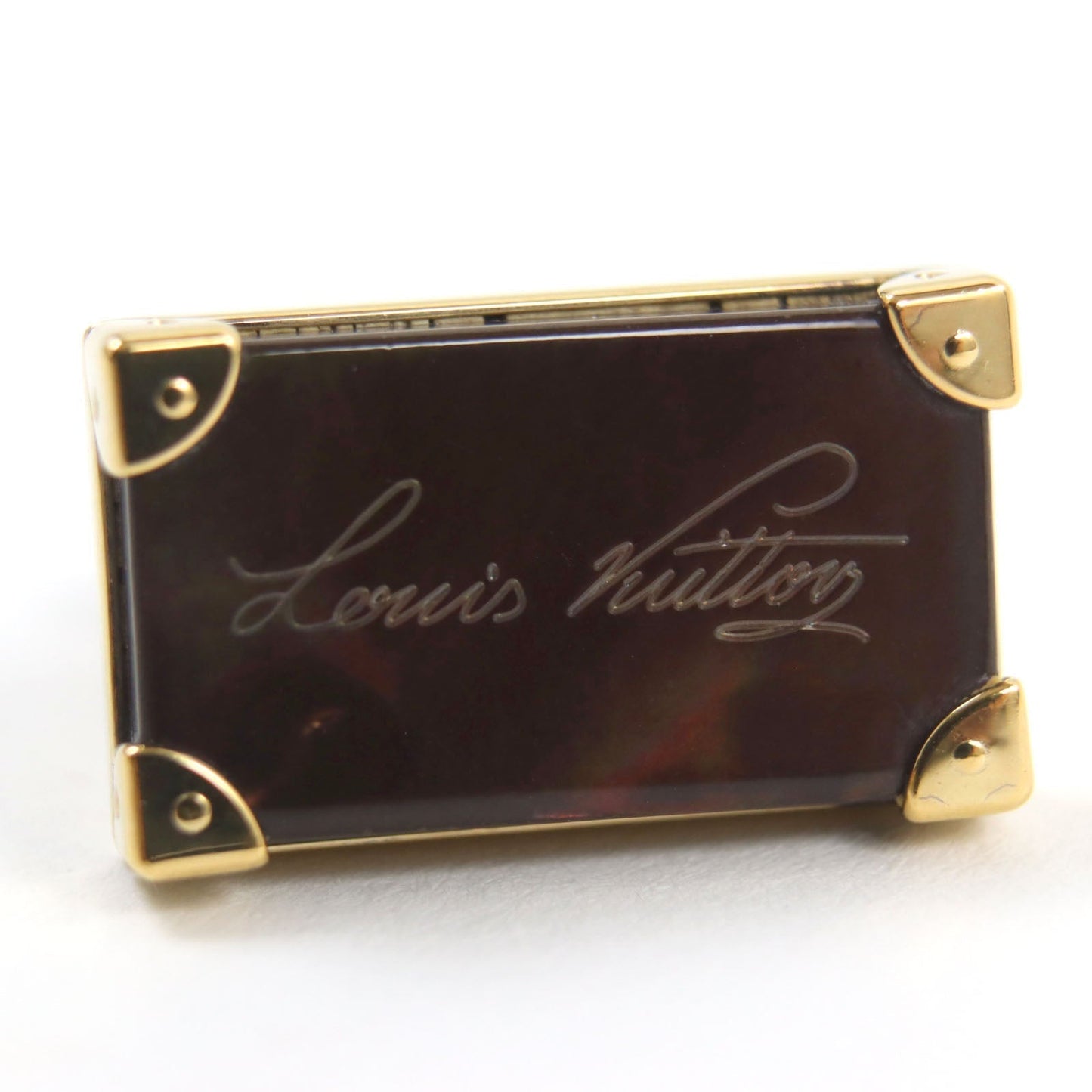 LOUIS VUITTON cuffs AG925 Brown gold Button de Manchette Signiture