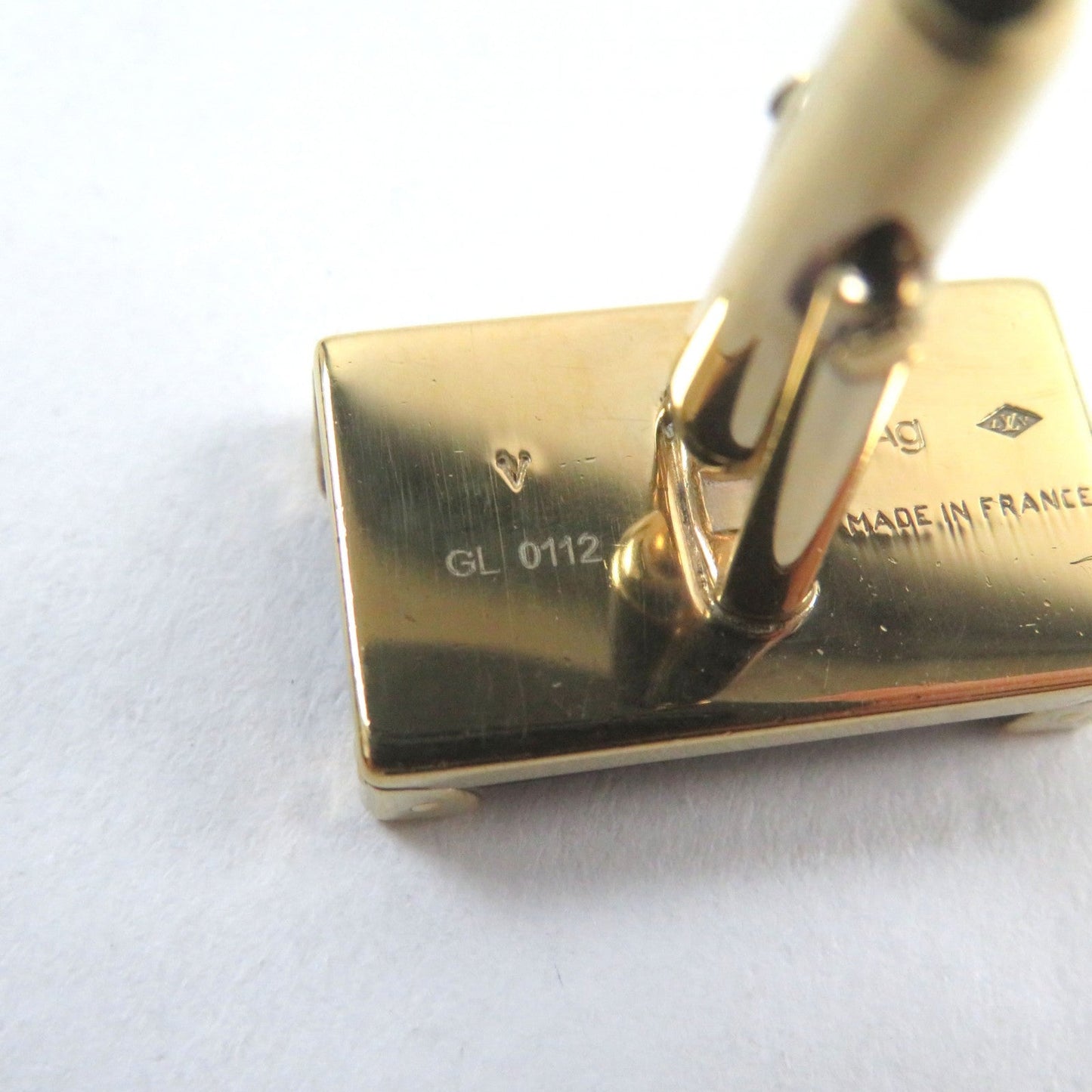 LOUIS VUITTON cuffs AG925 Brown gold Button de Manchette Signiture