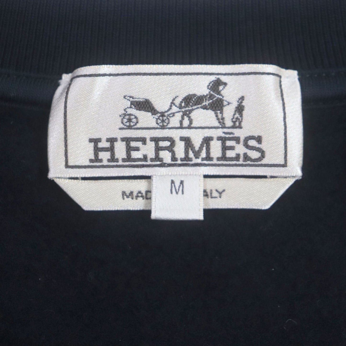 HERMES pullover cotton Navy Chevaux Symetrie M