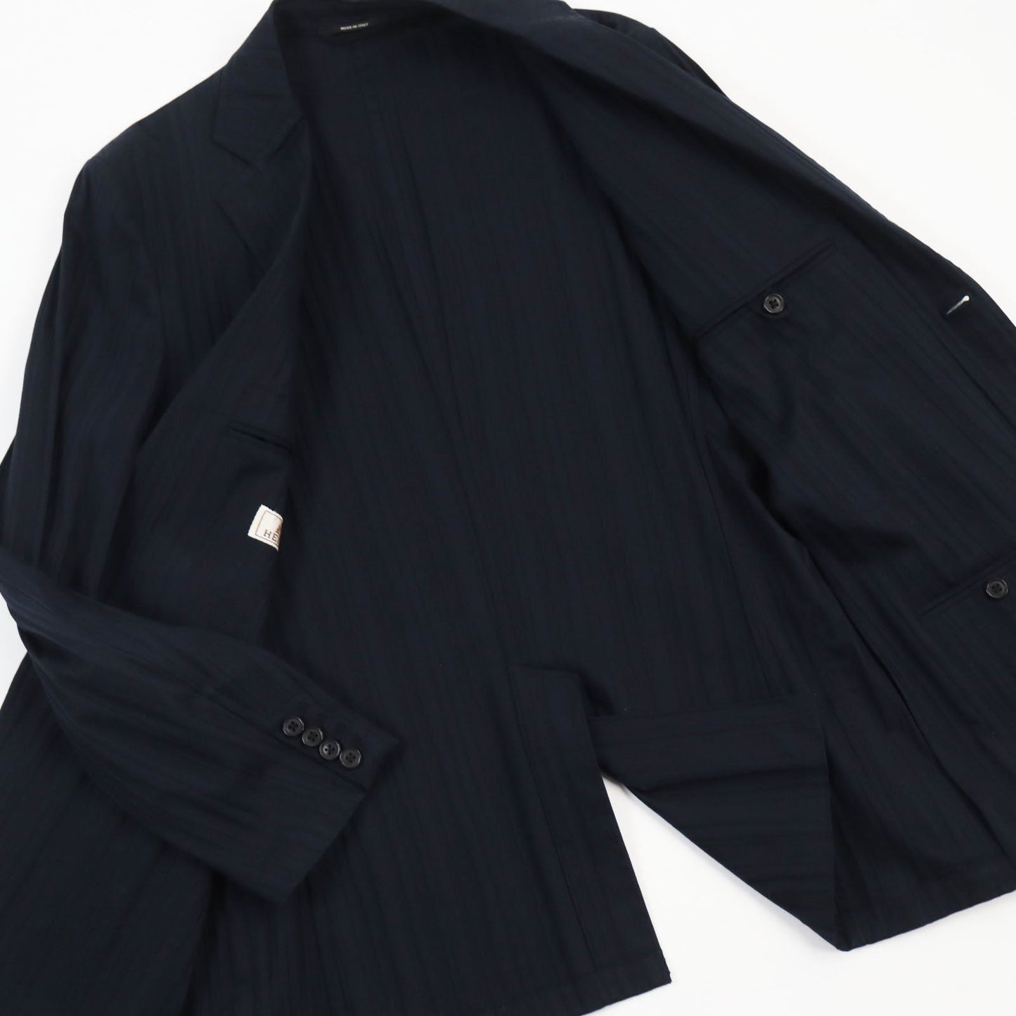 HERMES tailored jacket Main: 97% cotton, Main: 3% polyurethane black mens 46 Used