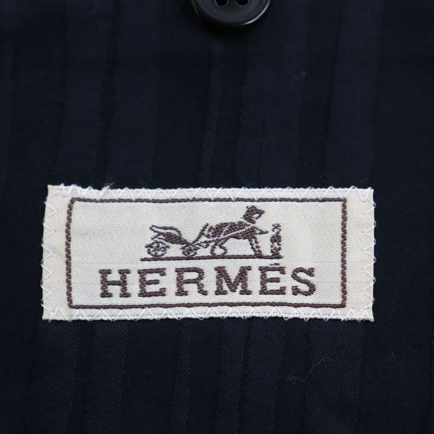 HERMES tailored jacket Main: 97% cotton, Main: 3% polyurethane black mens 46 Used