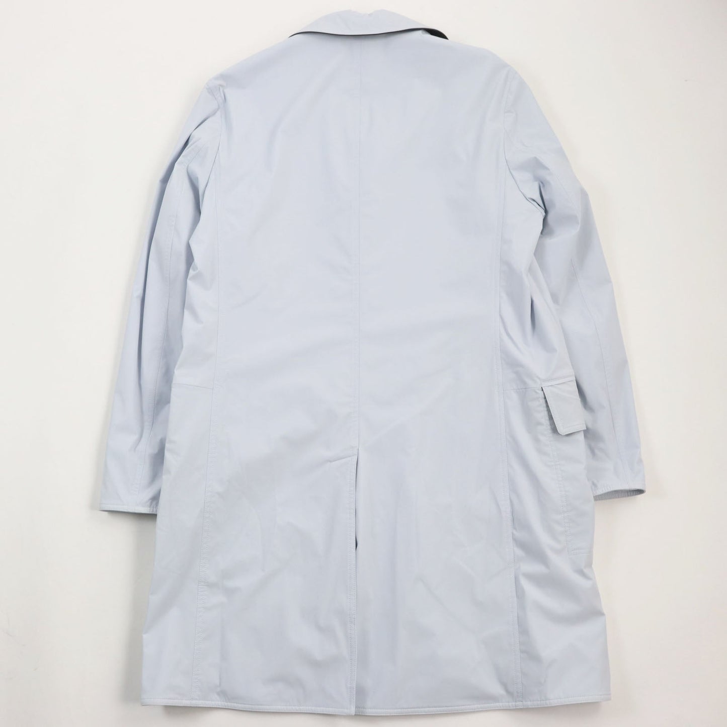 HERMES coat Main: 80% nylon, Main: 20% polyurethane, Part: Lamb leather Light blue Liverpool mens 54 Used