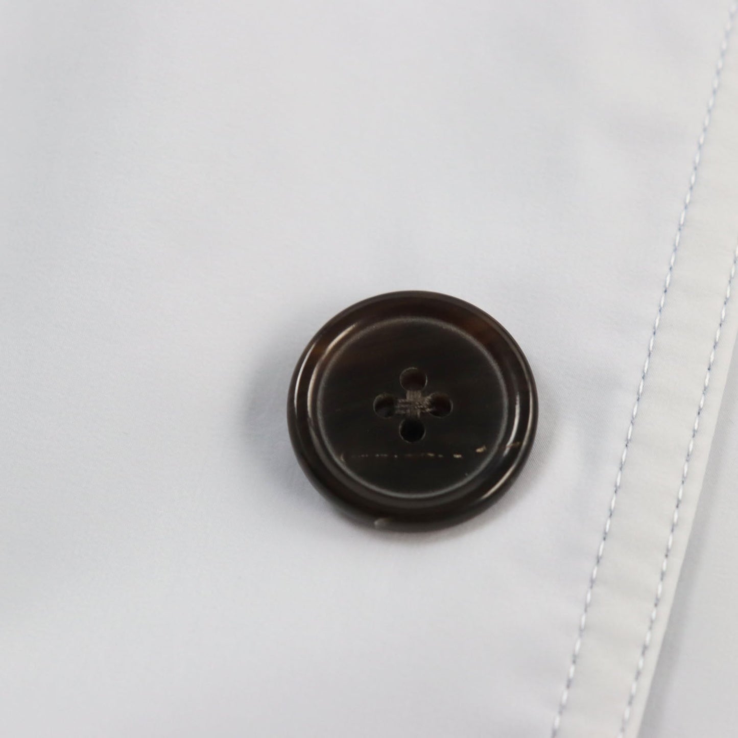HERMES coat Main: 80% nylon, Main: 20% polyurethane, Part: Lamb leather Light blue Liverpool mens 54 Used