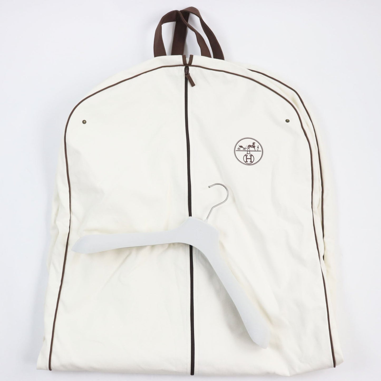 HERMES coat Main: 80% nylon, Main: 20% polyurethane, Part: Lamb leather Light blue Liverpool mens 54 Used