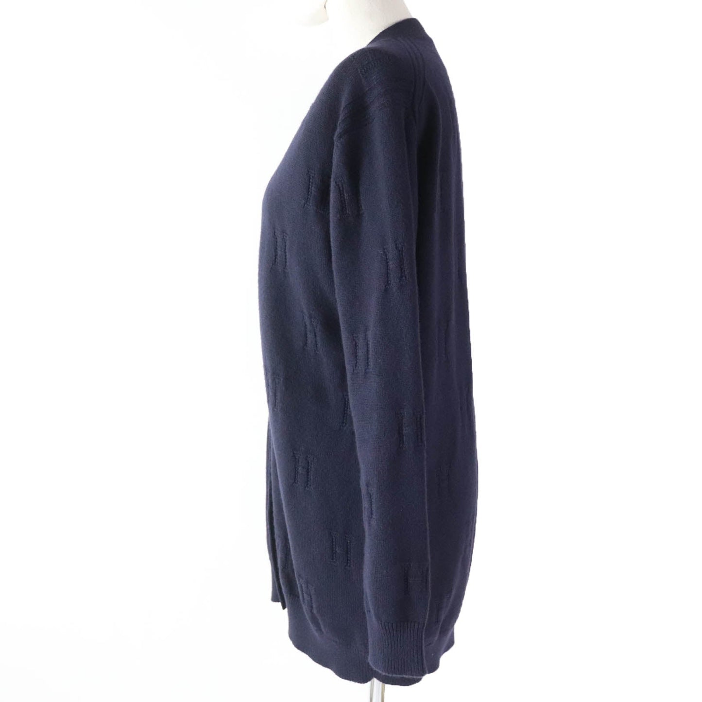 HERMES cardigan wool Navy 34