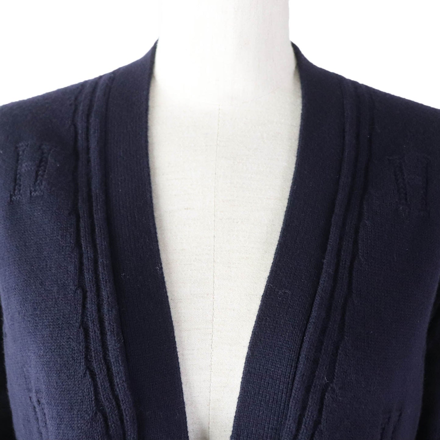 HERMES cardigan wool Navy 34