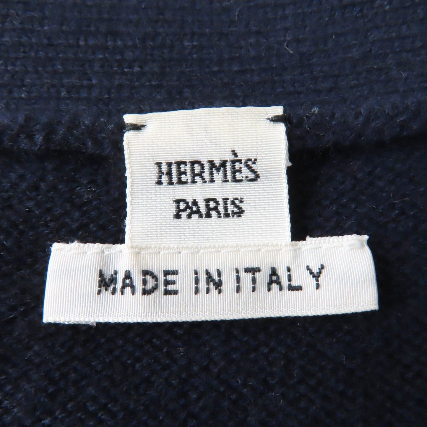 HERMES cardigan wool Navy 34