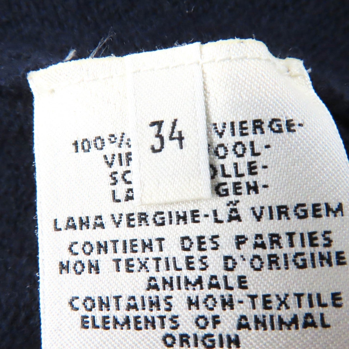 HERMES cardigan wool Navy 34