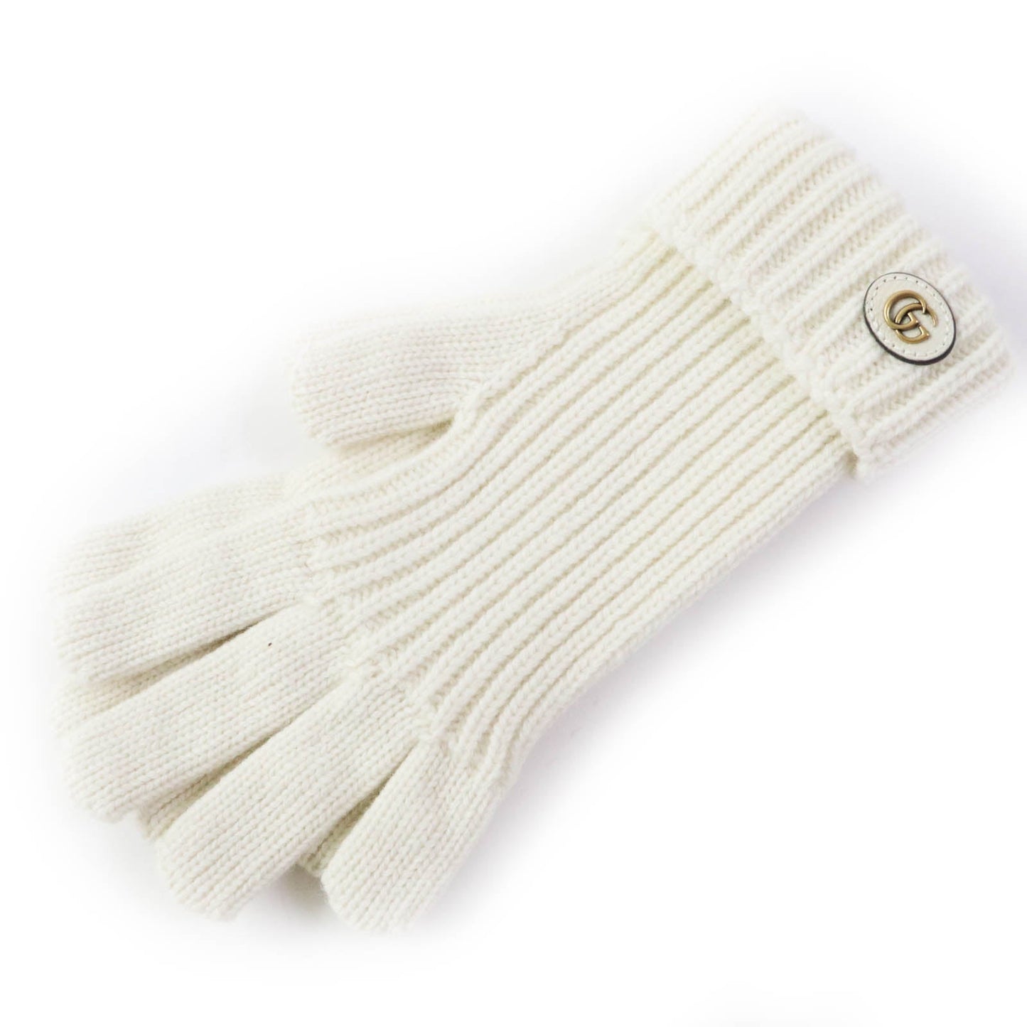 GUCCI gloves 788503 wool Ivory M