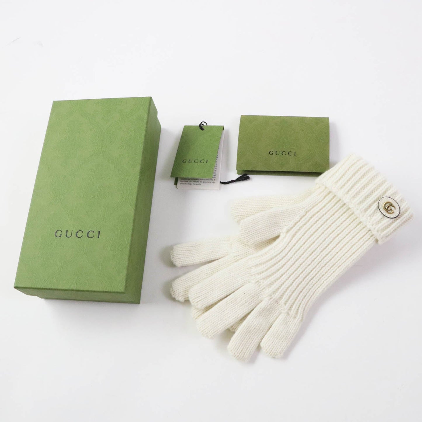 GUCCI gloves 788503 wool Ivory M